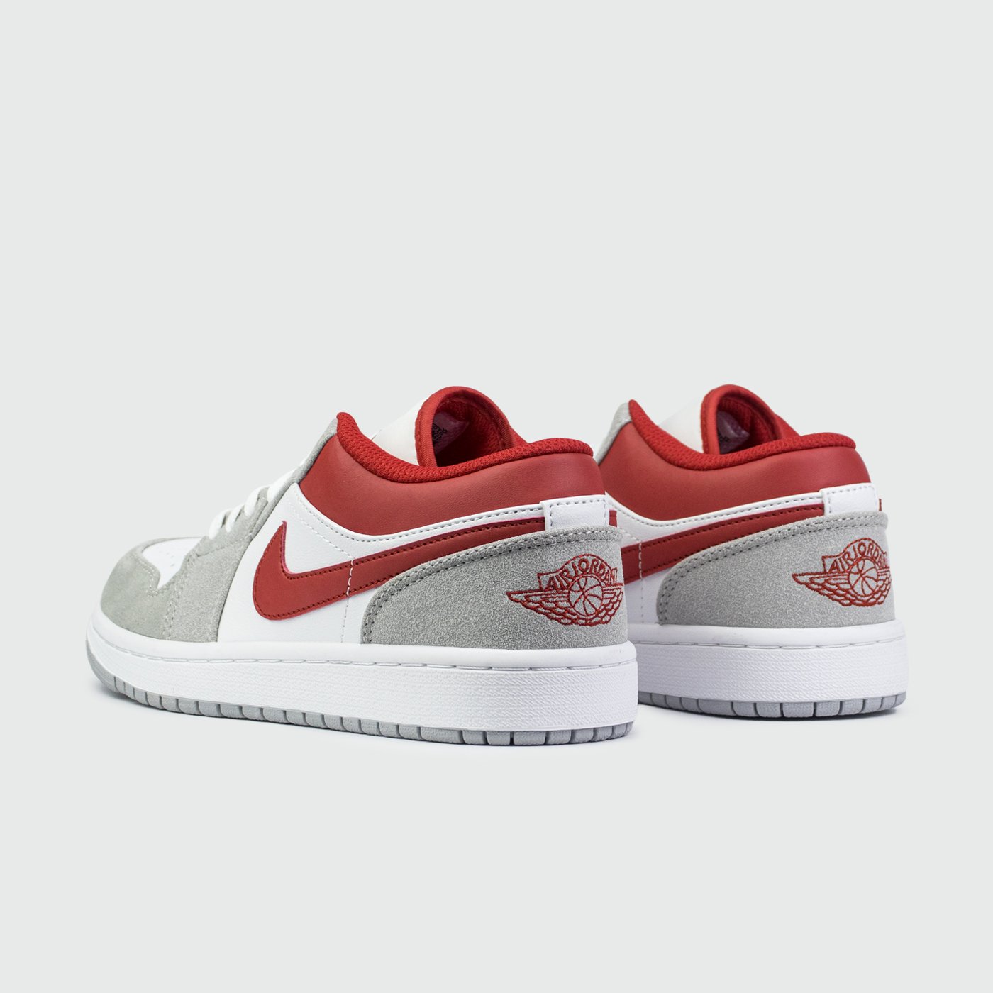 Air Jordan 1 Low Light Smoke Grey Gym Red KEDRED